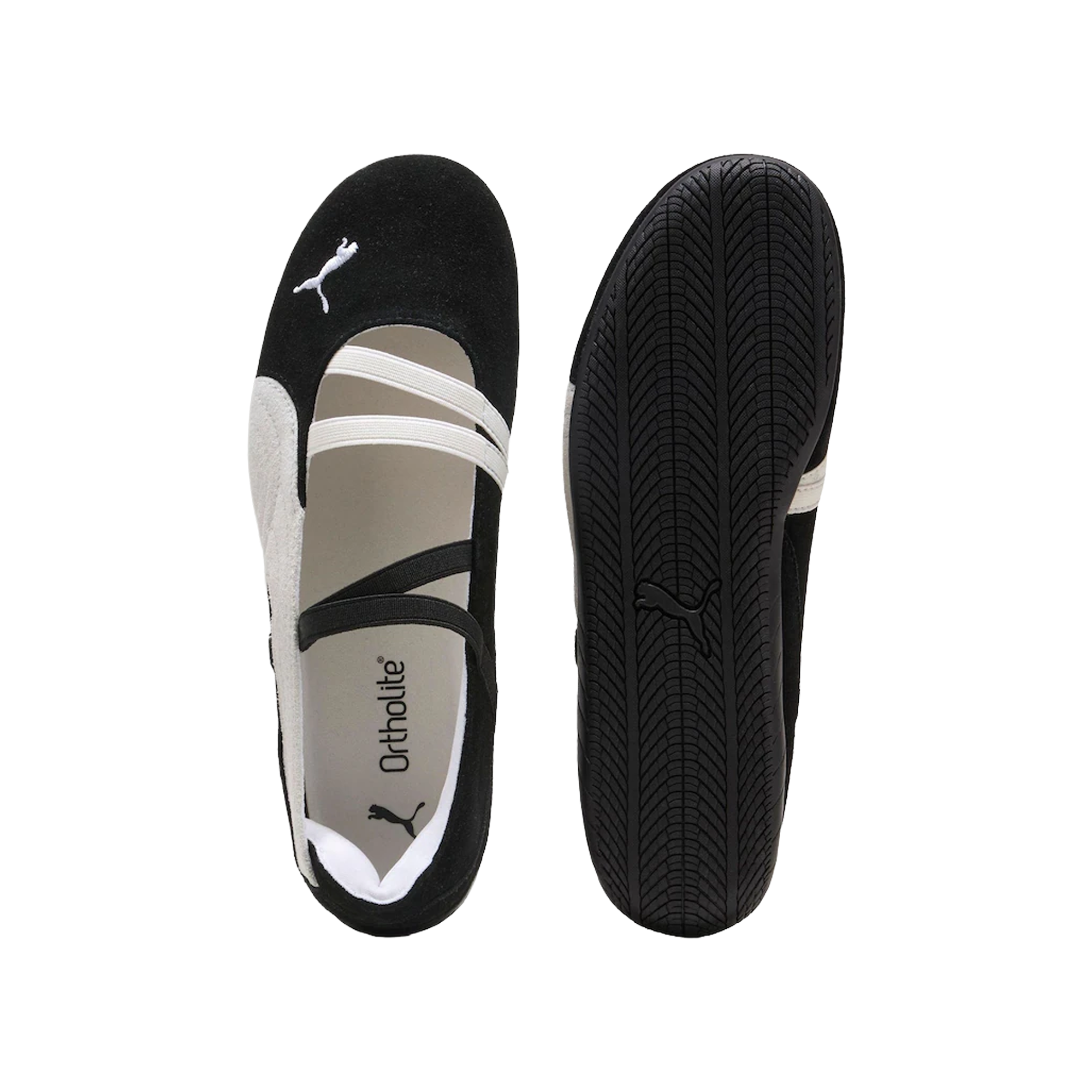 Puma Black/White Speedcat Ballet Flats