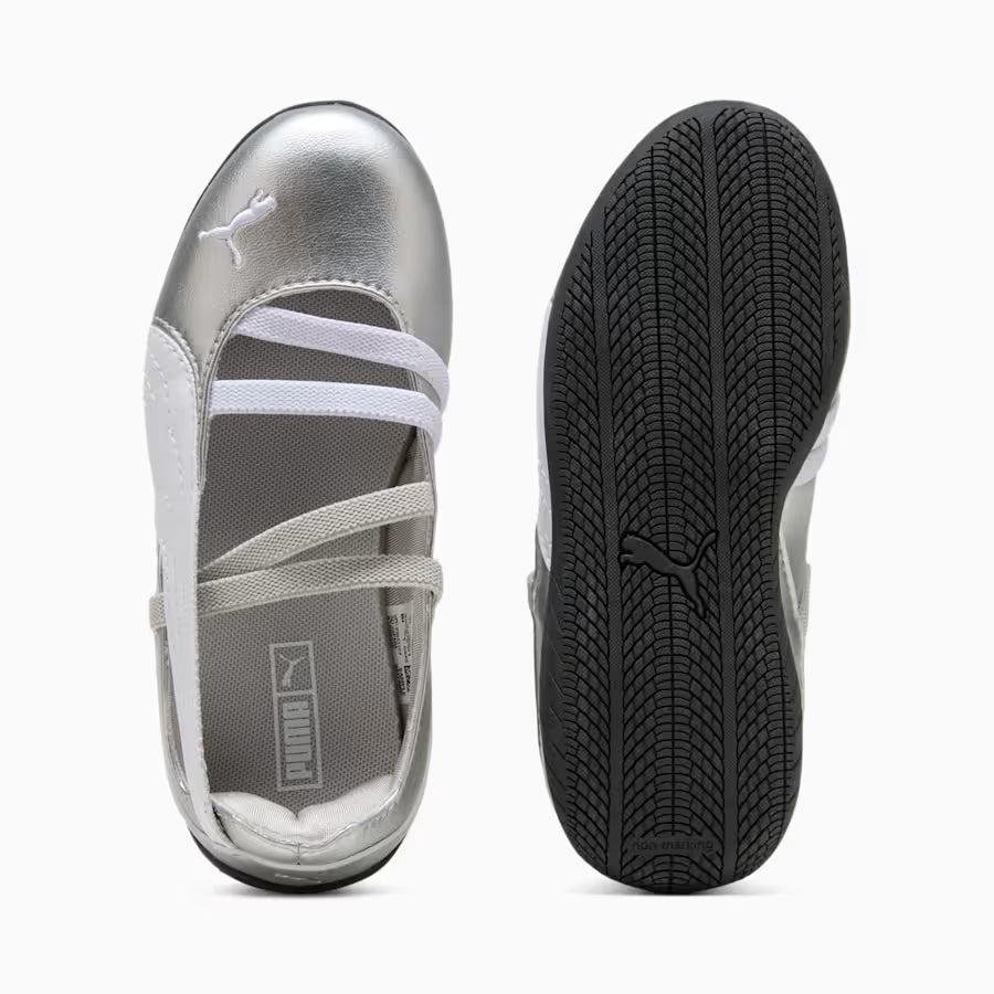 Puma Metallic Silver Speedcat Ballet Flats